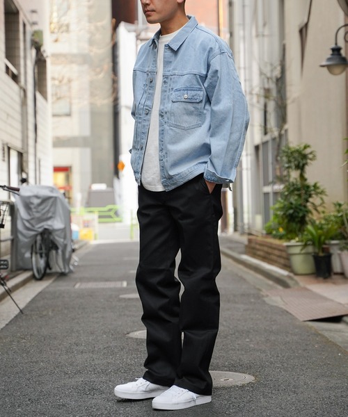 ikka（イッカ）の「【WEB限定】ビッグシルエットデニムジャケット（デニムジャケット・メンズ・スカイブルー/ネイビー・M/L/XL）」の21枚目の写真