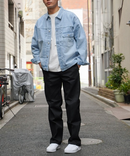 ikka（イッカ）の「【WEB限定】ビッグシルエットデニムジャケット（デニムジャケット・メンズ・スカイブルー/ネイビー・M/L/XL）」の20枚目の写真