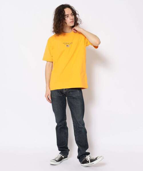AVIREX（アヴィレックス）の「BLOCK LOGO T-SHIRT/ ブロックロゴティーシャツ（Tシャツ/カットソー・レディース・ネイビー/レッド/ブラック/カーキ/ホワイト/イエロー・LARGE/X-LARGE/MEDIUM）」の11枚目の写真