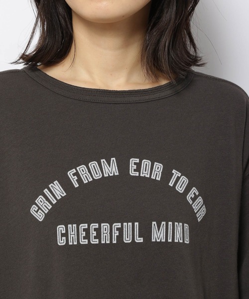 LAKOLE(ラコレ)の「ルーズゲージレタードロングTシャツ / 267652(Tシャツ/カットソー・レディース・オフホワイト/チャコール/サンドグレー/ナチュラル・MEDIUM/SMALL)」の15枚目の写真