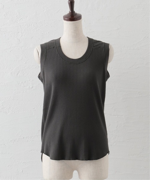 Spick & Span（スピックアンドスパン）の「【MEYAME】OBLONG NECK SLEEVELESS（タンクトップ・レディース・ホワイト/ブラック/キャメル・FREE）」の17枚目の写真