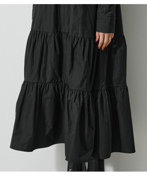 AZUL by moussy(アズールバイマウジー)の「2WAY CACHECOEUR TIERED OP/2WAYカシュクールティアードワンピース(ワンピース・レディース・ブラック/ベージュ・SMALL/MEDIUM)」の15枚目の写真