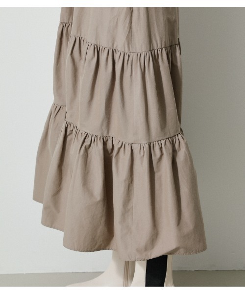 AZUL by moussy(アズールバイマウジー)の「2WAY CACHECOEUR TIERED OP/2WAYカシュクールティアードワンピース(ワンピース・レディース・ブラック/ベージュ・SMALL/MEDIUM)」の13枚目の写真