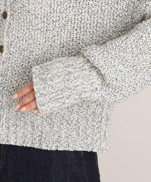 THE SHOP TK （ザ ショップ ティーケー ）の「◆かすりテープヤーンショートカーディガン（カーディガン/ボレロ・レディース・ベージュ系その他6/ブルー系8・12）」の13枚目の写真