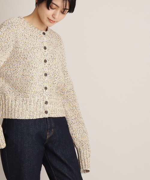 THE SHOP TK （ザ ショップ ティーケー ）の「◆かすりテープヤーンショートカーディガン（カーディガン/ボレロ・レディース・ベージュ系その他6/ブルー系8・12）」の17枚目の写真