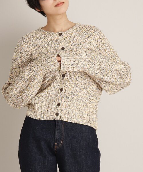 THE SHOP TK （ザ ショップ ティーケー ）の「◆かすりテープヤーンショートカーディガン（カーディガン/ボレロ・レディース・ベージュ系その他6/ブルー系8・12）」の18枚目の写真