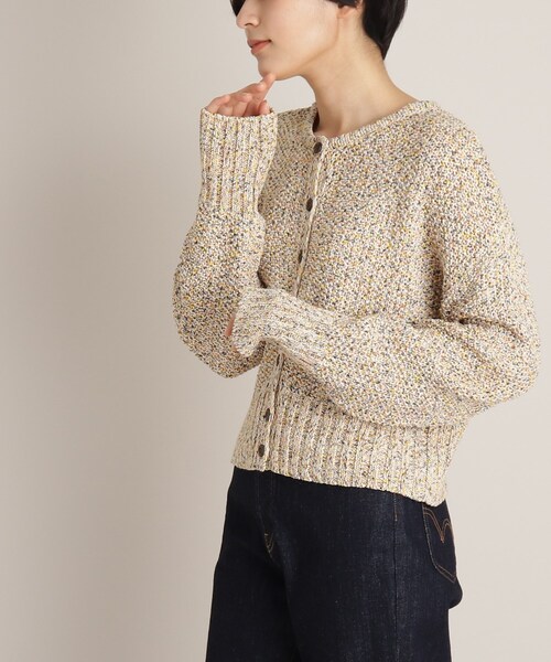 THE SHOP TK （ザ ショップ ティーケー ）の「◆かすりテープヤーンショートカーディガン（カーディガン/ボレロ・レディース・ベージュ系その他6/ブルー系8・12）」の19枚目の写真