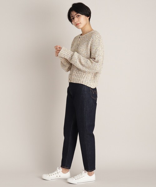 THE SHOP TK （ザ ショップ ティーケー ）の「◆かすりテープヤーンショートカーディガン（カーディガン/ボレロ・レディース・ベージュ系その他6/ブルー系8・12）」の21枚目の写真