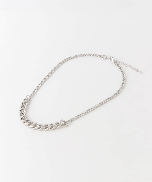 SENSE OF PLACE by URBAN RESEARCH（センスオブプレイスバイアーバンリサーチ）の「チェーンミックスネックレス（ネックレス・メンズ・シルバー・ONE）」の2枚目の写真