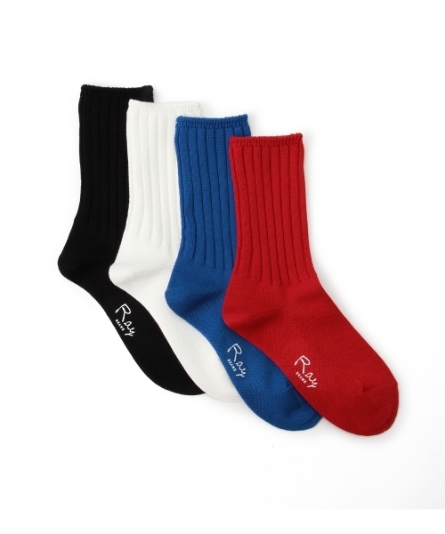 Ray BEAMS（レイビームス）の「■Ray BEAMS / ローゲージ ソリッド（ソックス/靴下・レディース・ホワイト/ブラック/レッド/ブルー・ONE SIZE）」の9枚目の写真
