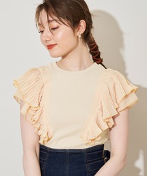 シフォンフリルカットソー
