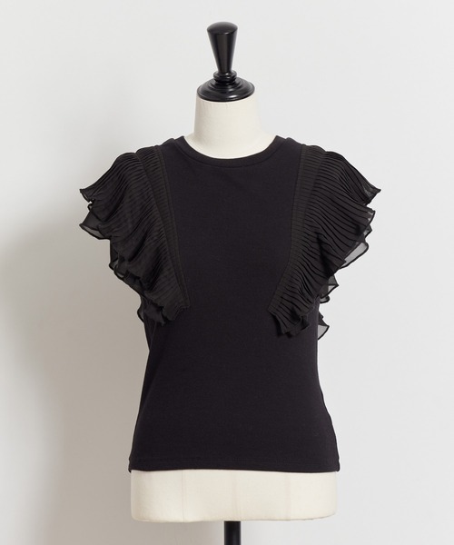 NOELA（ノエラ）の「シフォンフリルカットソー（Tシャツ/カットソー・レディース・ブルー/ブラック/オフホワイト/ベージュ・フリー）」の19枚目の写真