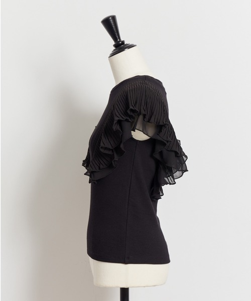 NOELA（ノエラ）の「シフォンフリルカットソー（Tシャツ/カットソー・レディース・ブルー/ブラック/オフホワイト/ベージュ・フリー）」の20枚目の写真