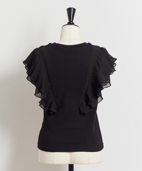 NOELA（ノエラ）の「シフォンフリルカットソー（Tシャツ/カットソー・レディース・ブルー/ブラック/オフホワイト/ベージュ・フリー）」の21枚目の写真