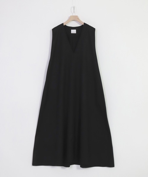 honnete Vネックワンピース　ウールシルク混　Aライン honnete Vネックワンピース ウールシルク混 Aライン - メルカリ