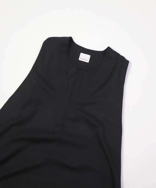 Honnete（オネット）の「[Honnete]  Sleeveless V Wide Dress（ワンピース・レディース・ブラック/グレー・FREE）」の15枚目の写真