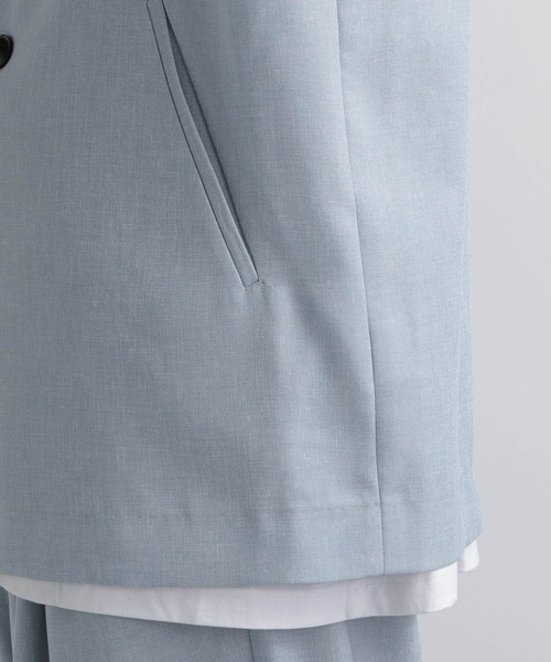 HARE（ハレ）の「【SETUP対応】メランジテーラードジャケット(HARE)（テーラードジャケット・メンズ・ブラック/グレー/ブルー・SMALL/MEDIUM）」の5枚目の写真