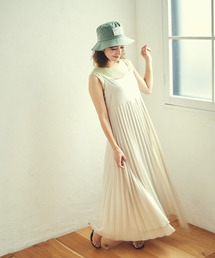 LAYMEE | May Pleats OP / メイプリーツワンピース 【水野佐彩×LAYMEE第２弾コラボレーションアイテム】(ワンピース)