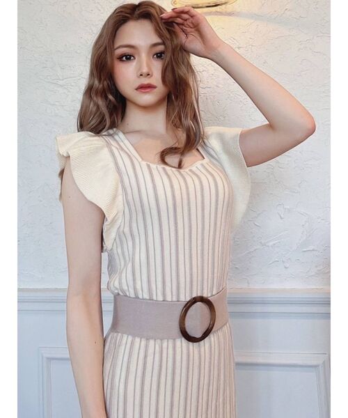 RESEXXY(リゼクシー)の「ラッフルデザインニットワンピース(ワンピース・レディース・ブラック/ベージュ/その他/その他1・FREE)」の12枚目の写真