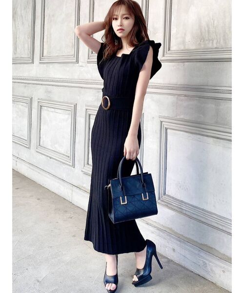 RESEXXY(リゼクシー)の「ラッフルデザインニットワンピース(ワンピース・レディース・ブラック/ベージュ/その他/その他1・FREE)」の14枚目の写真