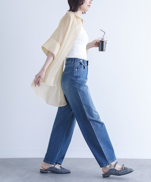 n'OrLABEL（ノアールレーベル）の「『バックリボン5分袖シアーシャツ』（シャツ/ブラウス・レディース・ラベンダー/ブラック/コーラル/グリーン/ライトブルー/アイボリー・FREE）」の19枚目の写真