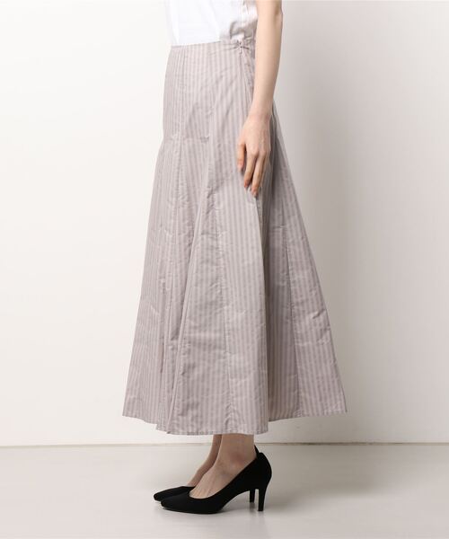 Q（キュー）の「パネルストライプスカート（スカート・レディース・ベージュ系その他/ブルー系その他・MEDIUM）」の3枚目の写真