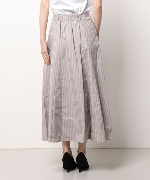 Q（キュー）の「パネルストライプスカート（スカート・レディース・ベージュ系その他/ブルー系その他・MEDIUM）」の4枚目の写真