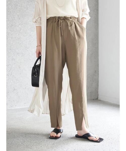 earth music&ecology（アースミュージックアンドエコロジー）の「ジョガーテーパードパンツ（その他パンツ・レディース・ブラック/ライトカーキ/モカ・S/M）」の19枚目の写真