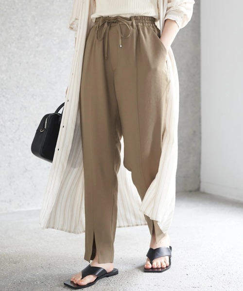 earth music&ecology（アースミュージックアンドエコロジー）の「ジョガーテーパードパンツ（その他パンツ・レディース・ブラック/ライトカーキ/モカ・S/M）」の3枚目の写真