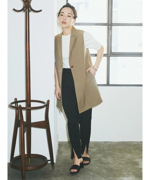 earth music&ecology（アースミュージックアンドエコロジー）の「ジョガーテーパードパンツ（その他パンツ・レディース・ブラック/ライトカーキ/モカ・S/M）」の4枚目の写真