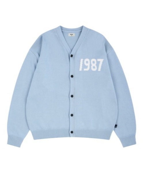 87mm(87mm)の「【87MM / Mmlg】1987 CARDIGAN (INTARSIA) / パルチムエムエム MMLG 1987 ロゴ カーディガン(カーディガン/ボレロ・レディース・グリーン/ブラック/ネイビー/スカイブルー・MEDIUM/LARGE)」の1枚目の写真