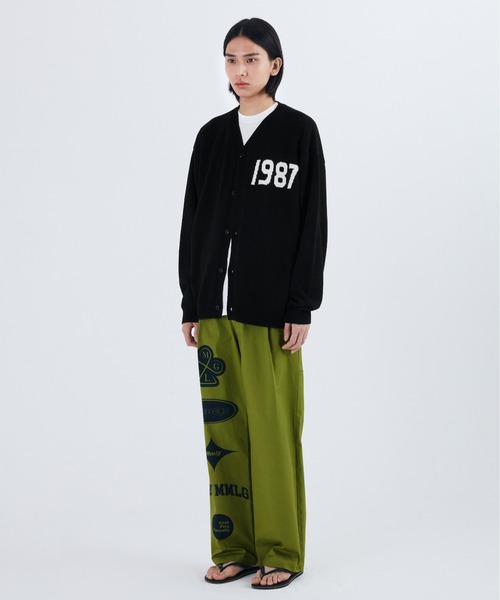 87mm(87mm)の「【87MM / Mmlg】1987 CARDIGAN (INTARSIA) / パルチムエムエム MMLG 1987 ロゴ カーディガン(カーディガン/ボレロ・レディース・グリーン/ブラック/ネイビー/スカイブルー・MEDIUM/LARGE)」の7枚目の写真