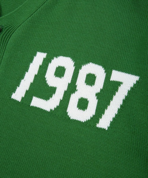 87mm(87mm)の「【87MM / Mmlg】1987 CARDIGAN (INTARSIA) / パルチムエムエム MMLG 1987 ロゴ カーディガン(カーディガン/ボレロ・レディース・グリーン/ブラック/ネイビー/スカイブルー・MEDIUM/LARGE)」の17枚目の写真