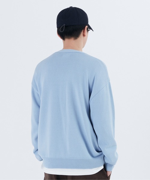 87mm(87mm)の「【87MM / Mmlg】1987 CARDIGAN (INTARSIA) / パルチムエムエム MMLG 1987 ロゴ カーディガン(カーディガン/ボレロ・レディース・グリーン/ブラック/ネイビー/スカイブルー・MEDIUM/LARGE)」の20枚目の写真