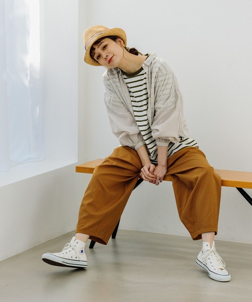 studio CLIP（スタディオクリップ）の「機能付きゆったりパフパンツ[プラスサイズあり]（デニムパンツ・レディース・キャメル/ブルー/カーキ・XXX-LARGE/LARGE/MEDIUM/XX-LARGE/X-LARGE）」の15枚目の写真