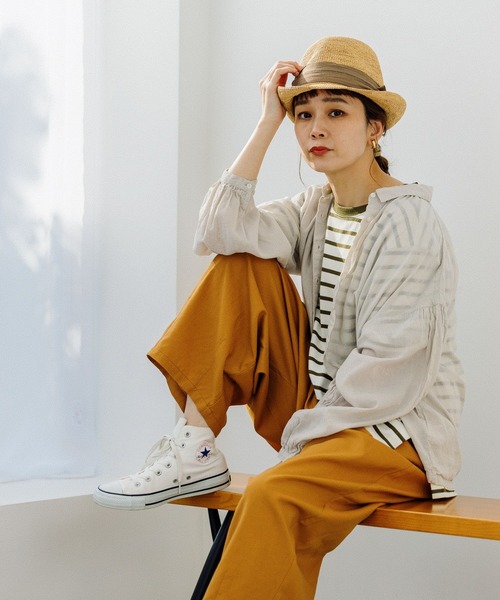 studio CLIP（スタディオクリップ）の「機能付きゆったりパフパンツ[プラスサイズあり]（デニムパンツ・レディース・キャメル/ブルー/カーキ・XXX-LARGE/LARGE/MEDIUM/XX-LARGE/X-LARGE）」の16枚目の写真