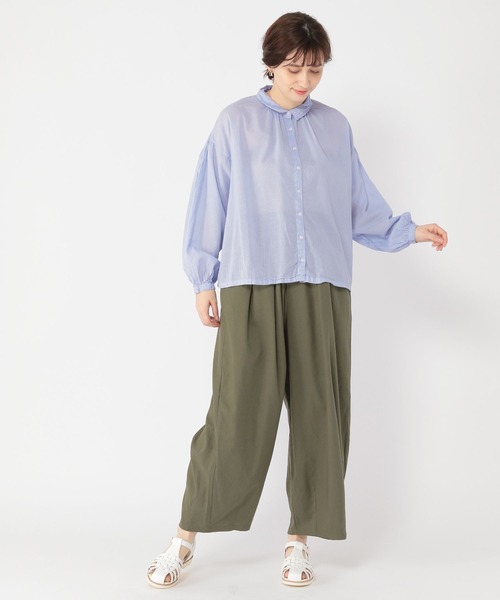 studio CLIP（スタディオクリップ）の「機能付きゆったりパフパンツ[プラスサイズあり]（デニムパンツ・レディース・キャメル/ブルー/カーキ・XXX-LARGE/LARGE/MEDIUM/XX-LARGE/X-LARGE）」の17枚目の写真