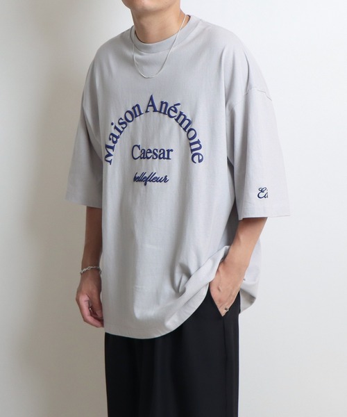 Confirm(コンファーム)の「French アーチロゴプリントルーズTシャツ【Confirm】(Tシャツ/カットソー・メンズ・ホワイト/ライトグレー/グリーン・M/L)」の9枚目の写真