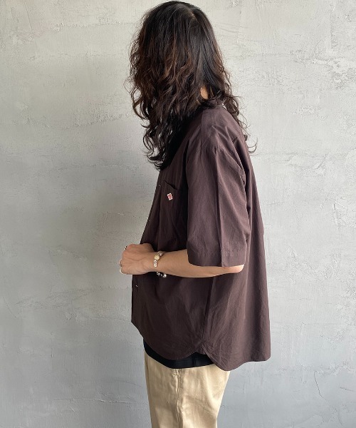 DANTON（ダントン）の「[DANTON/ダントン] コットンリネンブロードシャツ（シャツ/ブラウス・レディース・チャコール/アイボリー/ブラウン・40/42/38）」の18枚目の写真