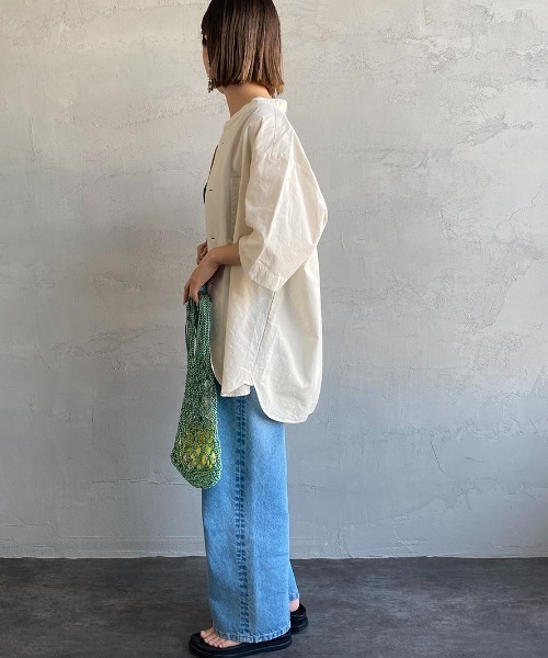 DANTON（ダントン）の「[DANTON/ダントン] コットンリネンブロードシャツ（シャツ/ブラウス・レディース・チャコール/アイボリー/ブラウン・40/42/38）」の20枚目の写真