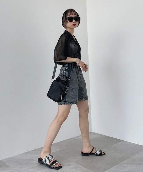 PAGEBOY（ページボーイ）の「レース半袖開襟シャツ（シャツ/ブラウス・レディース・ブラック/オフホワイト/グリーン系その他7・FREE）」の15枚目の写真