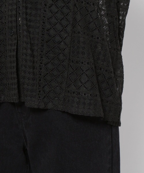 PAGEBOY（ページボーイ）の「レース半袖開襟シャツ（シャツ/ブラウス・レディース・ブラック/オフホワイト/グリーン系その他7・FREE）」の22枚目の写真