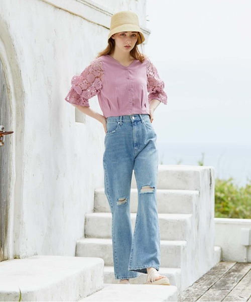 archives（アルシーヴ）の「ダメージデニム（デニムパンツ・レディース・ブラック/ブルー・SMALL/MEDIUM）」の13枚目の写真