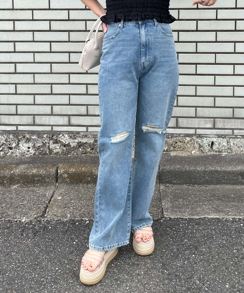 archives（アルシーヴ）の「ダメージデニム（デニムパンツ・レディース・ブラック/ブルー・SMALL/MEDIUM）」の19枚目の写真