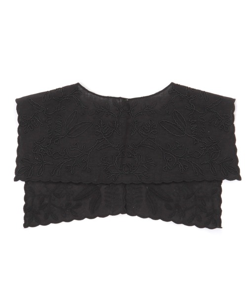 studio CLIP（スタディオクリップ）の「スカラップ刺繍付け襟（付け襟・レディース・ナチュラル/ブラック・FREE）」の7枚目の写真