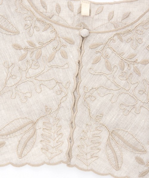 studio CLIP（スタディオクリップ）の「スカラップ刺繍付け襟（付け襟・レディース・ナチュラル/ブラック・FREE）」の12枚目の写真