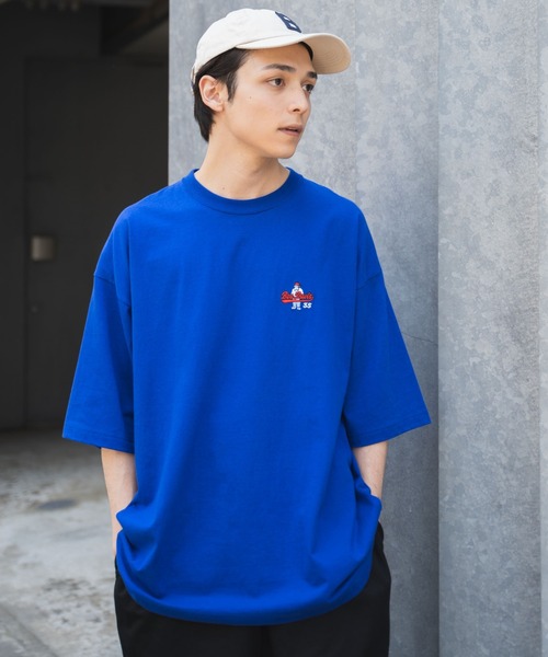 WEGO（ウィゴー）の「∴WEGO/別注ベンデイビス刺繍半袖BIGT（Tシャツ/カットソー・メンズ・ブルー/パープル/ホワイト/ブラック・MEDIUM/LARGE）」の7枚目の写真