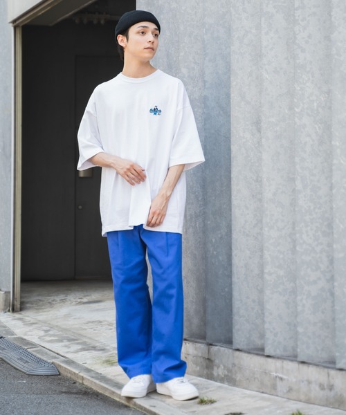 WEGO（ウィゴー）の「∴WEGO/別注ベンデイビス刺繍半袖BIGT（Tシャツ/カットソー・メンズ・ブルー/パープル/ホワイト/ブラック・MEDIUM/LARGE）」の9枚目の写真