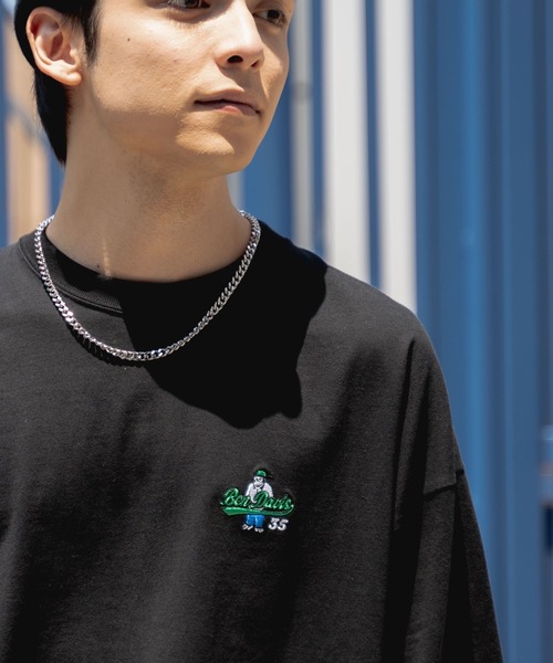 WEGO（ウィゴー）の「∴WEGO/別注ベンデイビス刺繍半袖BIGT（Tシャツ/カットソー・メンズ・ブルー/パープル/ホワイト/ブラック・MEDIUM/LARGE）」の14枚目の写真