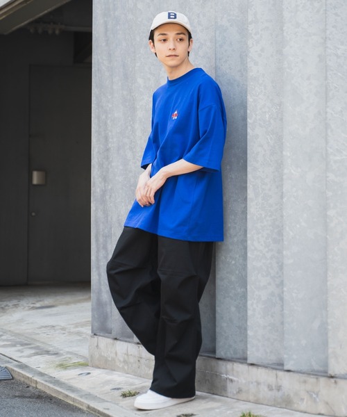 WEGO（ウィゴー）の「∴WEGO/別注ベンデイビス刺繍半袖BIGT（Tシャツ/カットソー・メンズ・ブルー/パープル/ホワイト/ブラック・MEDIUM/LARGE）」の15枚目の写真